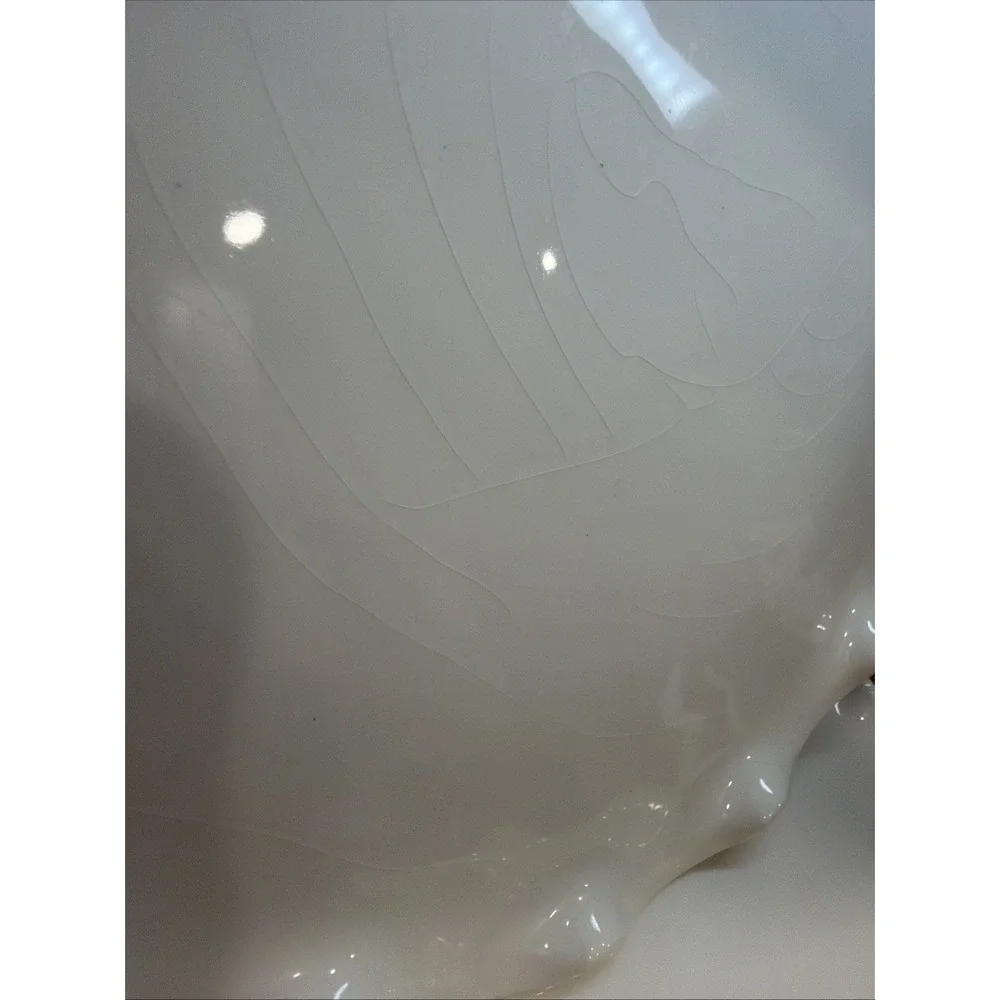Williams Sonoma White Ceramic Round Glossy Cake Stands Set of 2 Made in Italy